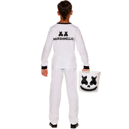 NWT Official Marshmello DJ Mello Helmet Skeleton Full Kids XL 14-16 Costume