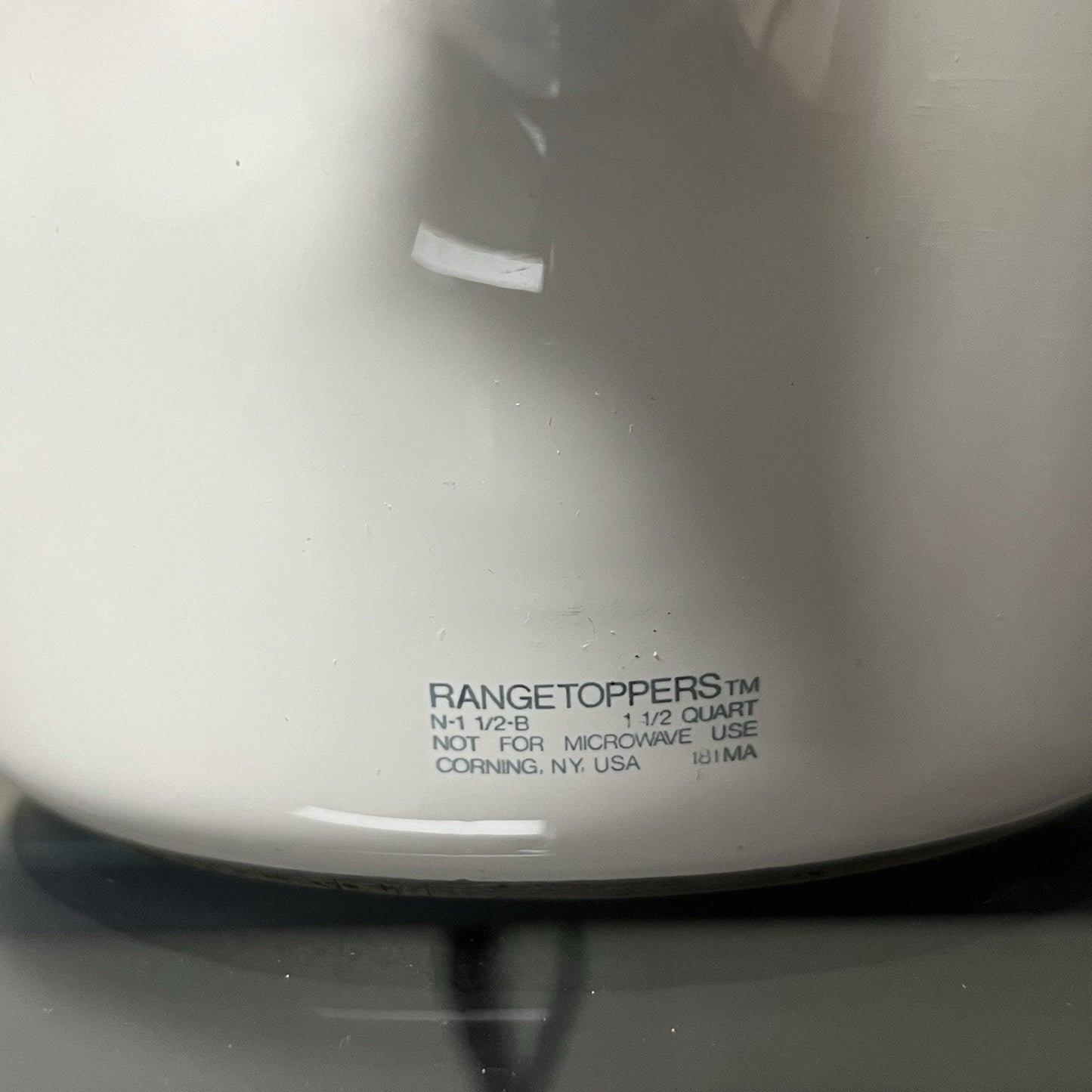 Corning Ware Blue Cornflower Range Topper 1.5 Qt Pot Aluminum Bottom N-1 1/2-B