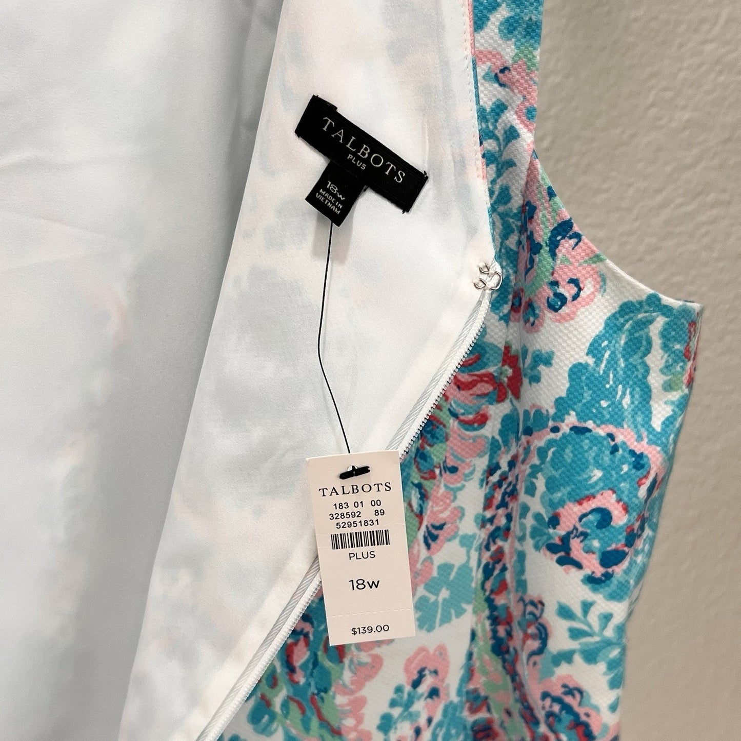 NWT Talbots 18W Fresco Paisley Dress Sleeveless Summer Preppy Coastal Hamptons