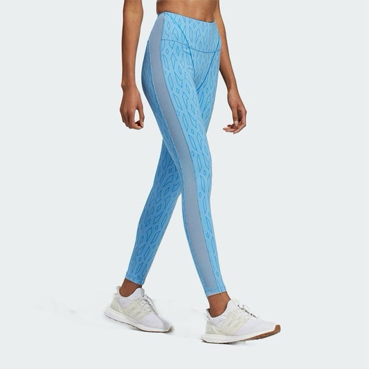 Adidas x Ivy Park Beyonce Leggings Small/25” Mesh Monogram Blue