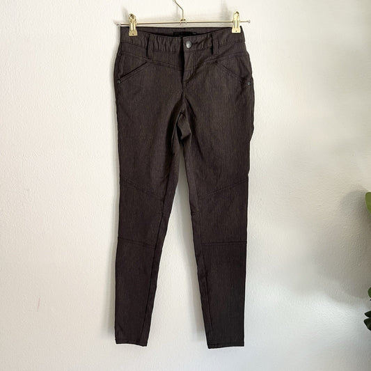 prAna Tashia 0/28 Brown Gorpcore Casual Outdoor Stretch Skinny Pants Mid-Rise