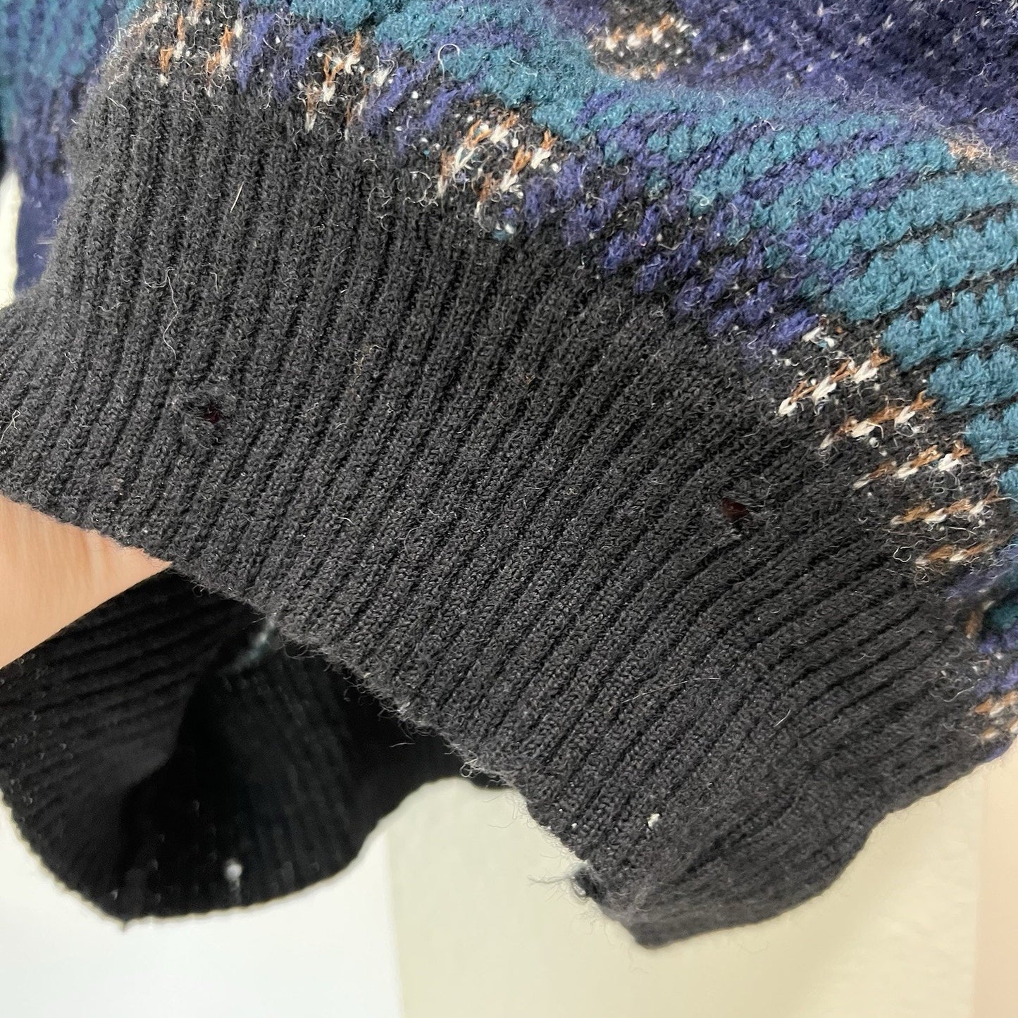 Tricots St. Raphael Wool Sweater (M) Dark Academia Grandpa Crew Neck Heritage