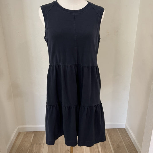 ME + EM Babydoll Mini Dress Size 8 Tiered Jersey Cotton Blue Capsule Preppy
