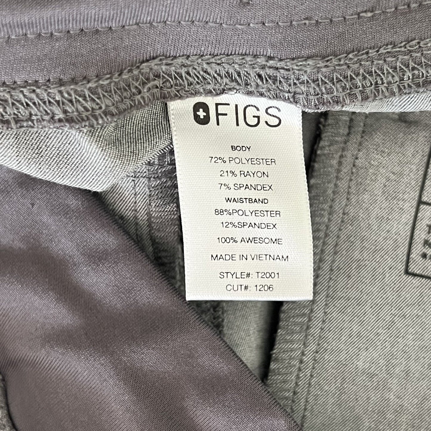 Figs (S) Axim Cargo Men’s T2001 Straight Leg Scrub Pants Gray Stretch Medical
