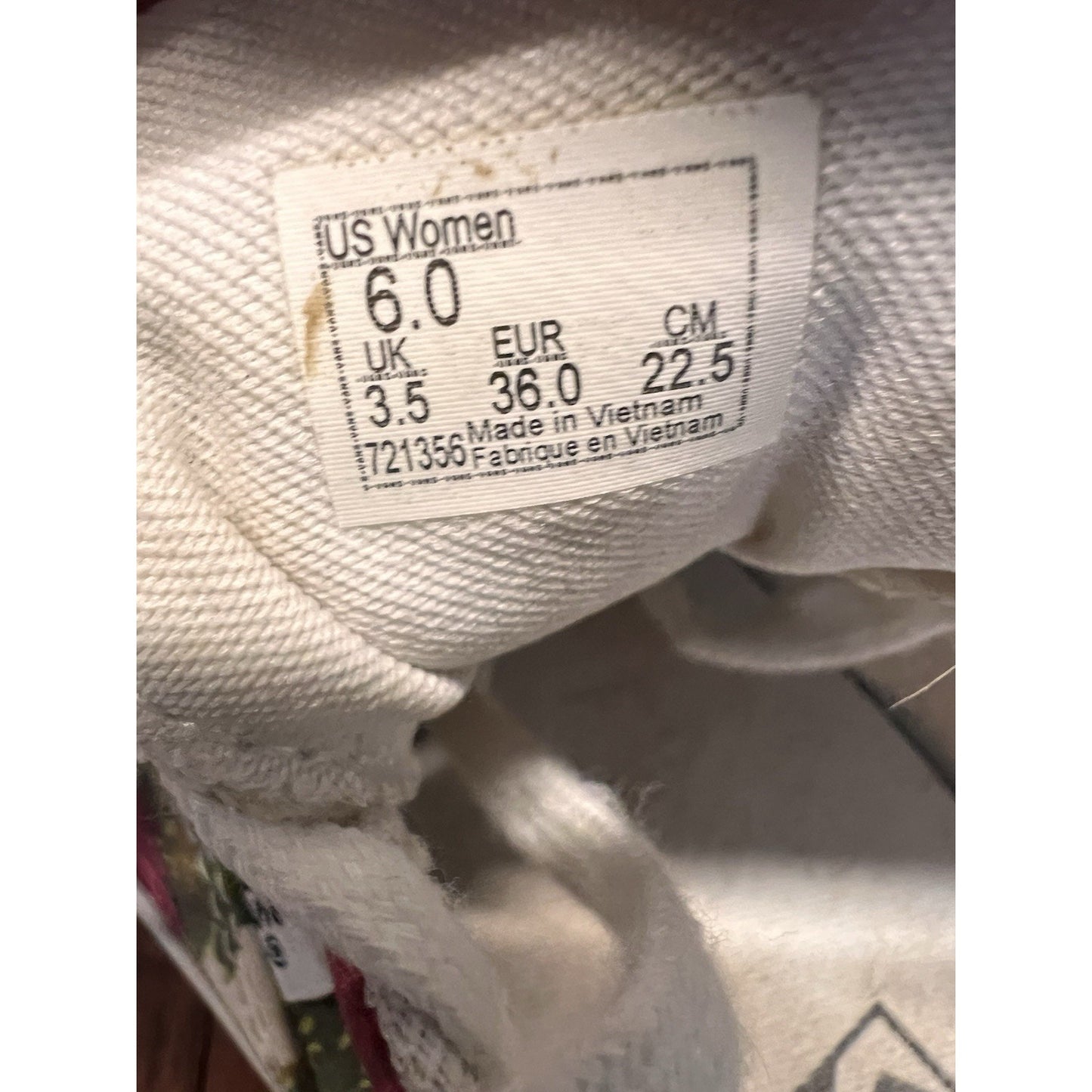 Vans Doheny Blue Check Rose Pattern Women's Sneakers Size 6