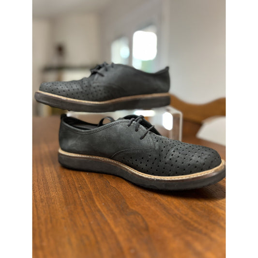 Clarks Mens Black Oxfords Lace Ups Casual Shoes SZ 9.5