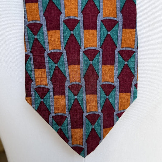 NWT Frank Sinatra Tie 58x4 Silk “Journey” Colorful Necktie Vintage Retro