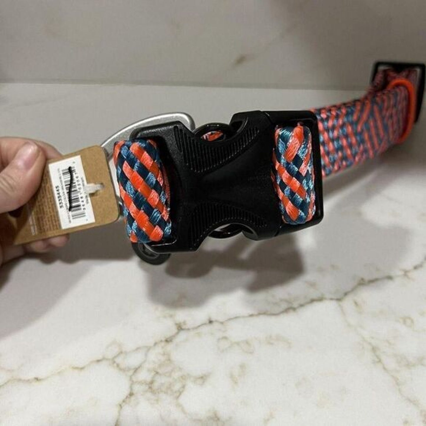 NWT Paracord M Dog Collar Reflective Unisex 13-20" Arcadia Trail Orange Blue