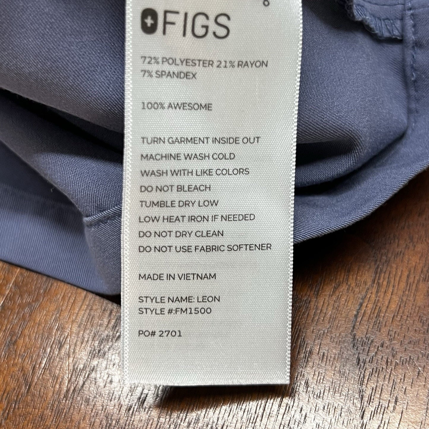 FIGS Leon Men’s Space Navy FREEx Three-Pocket Scrub Top Size XXL #fm1500 PO 2701