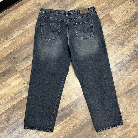 Vintage Harley Davidson Biker Blues Jeans Mens 40x30 Faded Black Denim