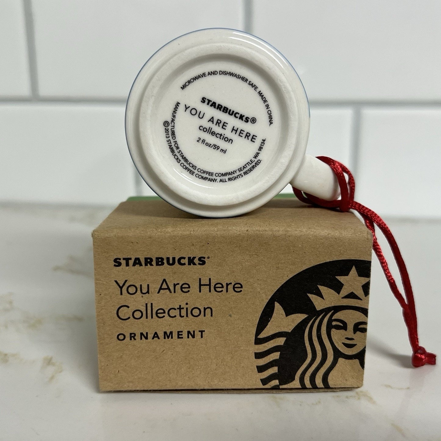 Starbucks You Are Here Christmas Ornament San Francisco Mug Golden Gate Bridge