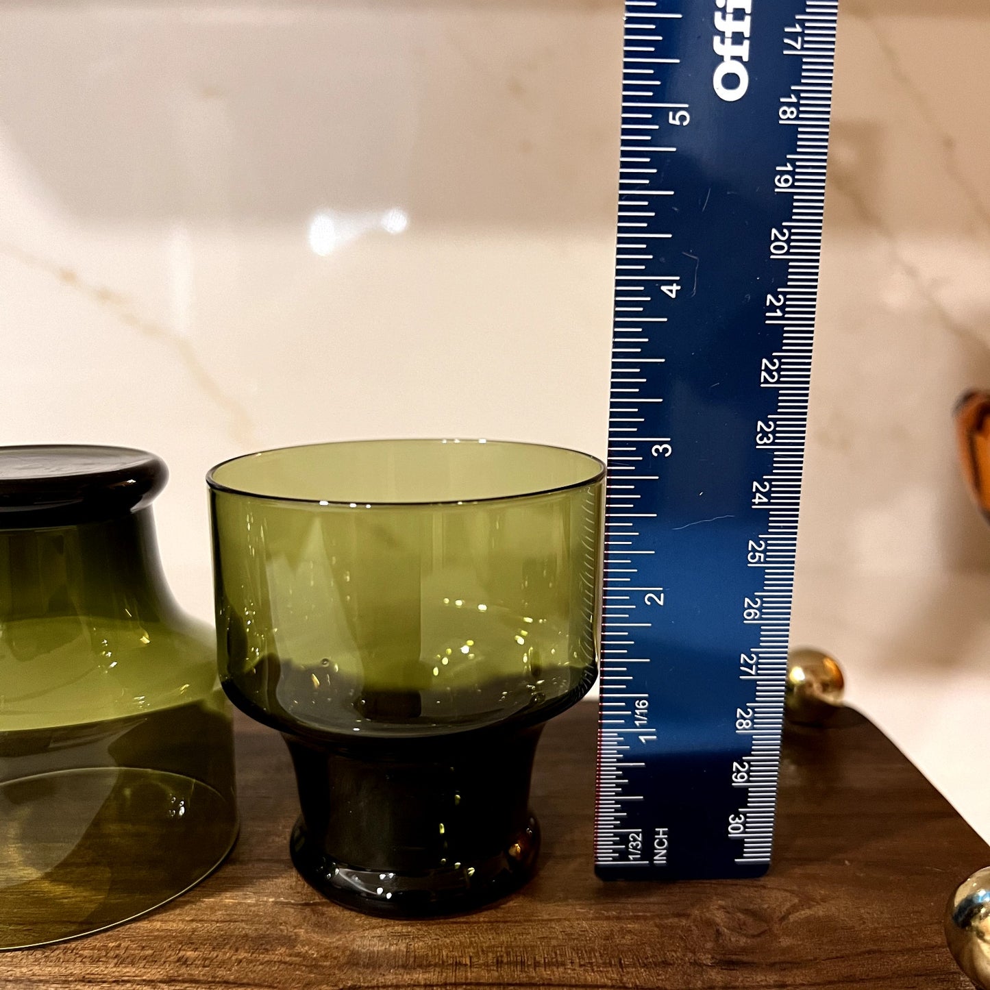 3 Mid Century Scandinavian Iittala, Finland Green Wine Glasses by Tapio Wirkkala