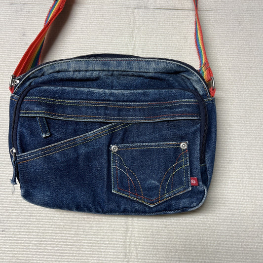Vintage Y2K New Balance 4 Compartment Denim Cross Body Purse - Missing 1 Zipper