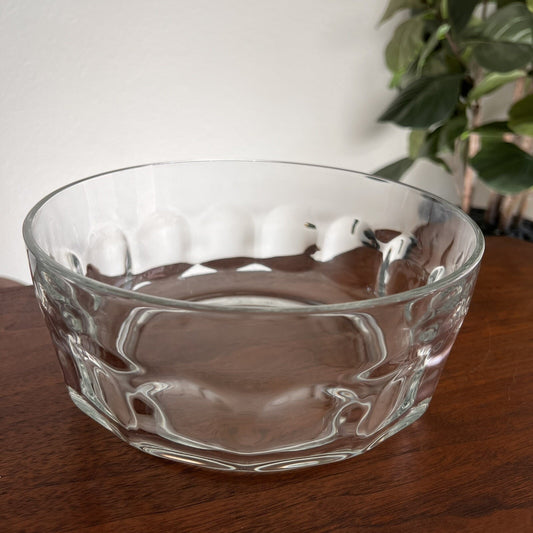 Vintage Blown Glass Thumbprint Bowl Petale by Cristal D’Arques-Durand Arcoroc