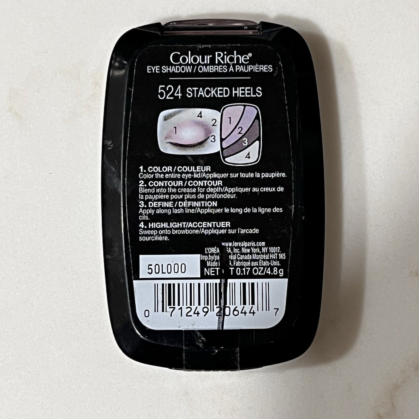 Loreal Colour Riche Dual Effects Eyeshadow 524 STACKED HEELS Purple Pink Retro
