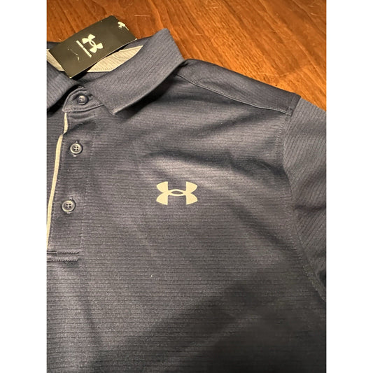 NWT Under Armour Men's Tech Polo Shirt Size Small Navy Blue Golf Performance