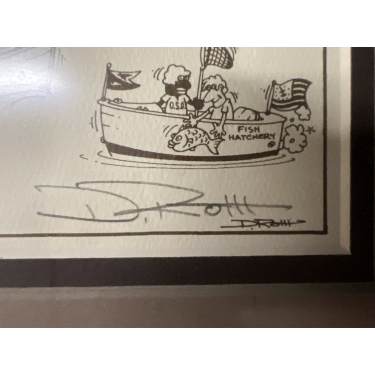 Vintage Signed Illustration of Put-in-Bay Ohio - Artist Name Unclear