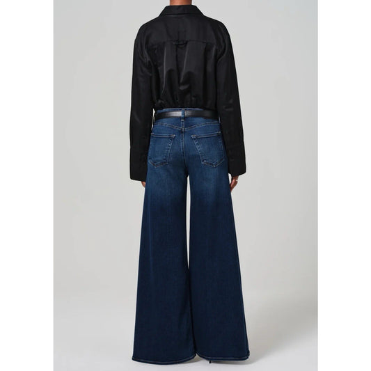 Citizens Of Humanity Amari Ultra Flare Jean (31) 90s Wide Leg Dark Wash Regatta