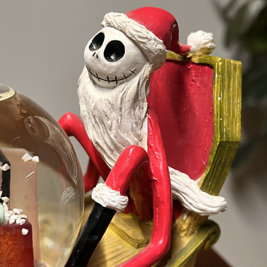 Vtg 1993 Jack Skellington Nightmare Before Christmas Musical Light Up Snow Globe