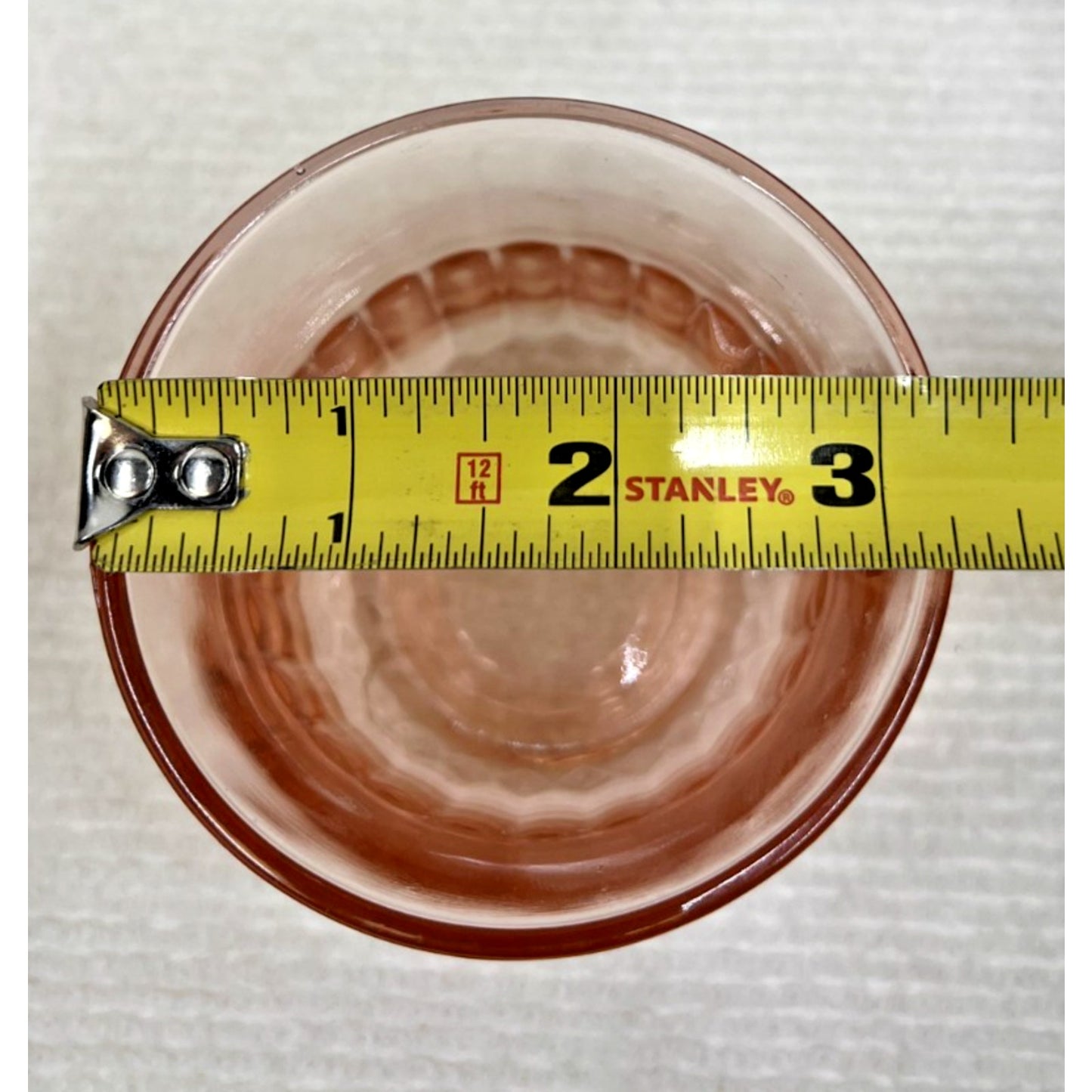 Vintage Fortecrisa Pink Ribbed Glass Mug Replaement Mexico