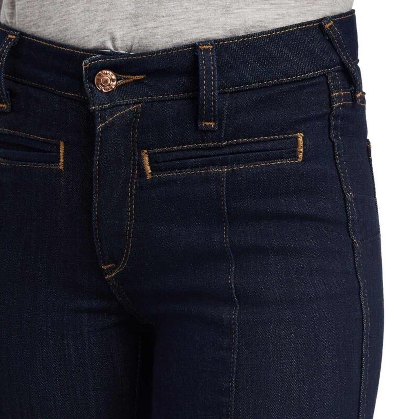 NWT Ariat R.E.A.L 32R High Rise Flare Jean Dark Wash Rinse Topstitch Western