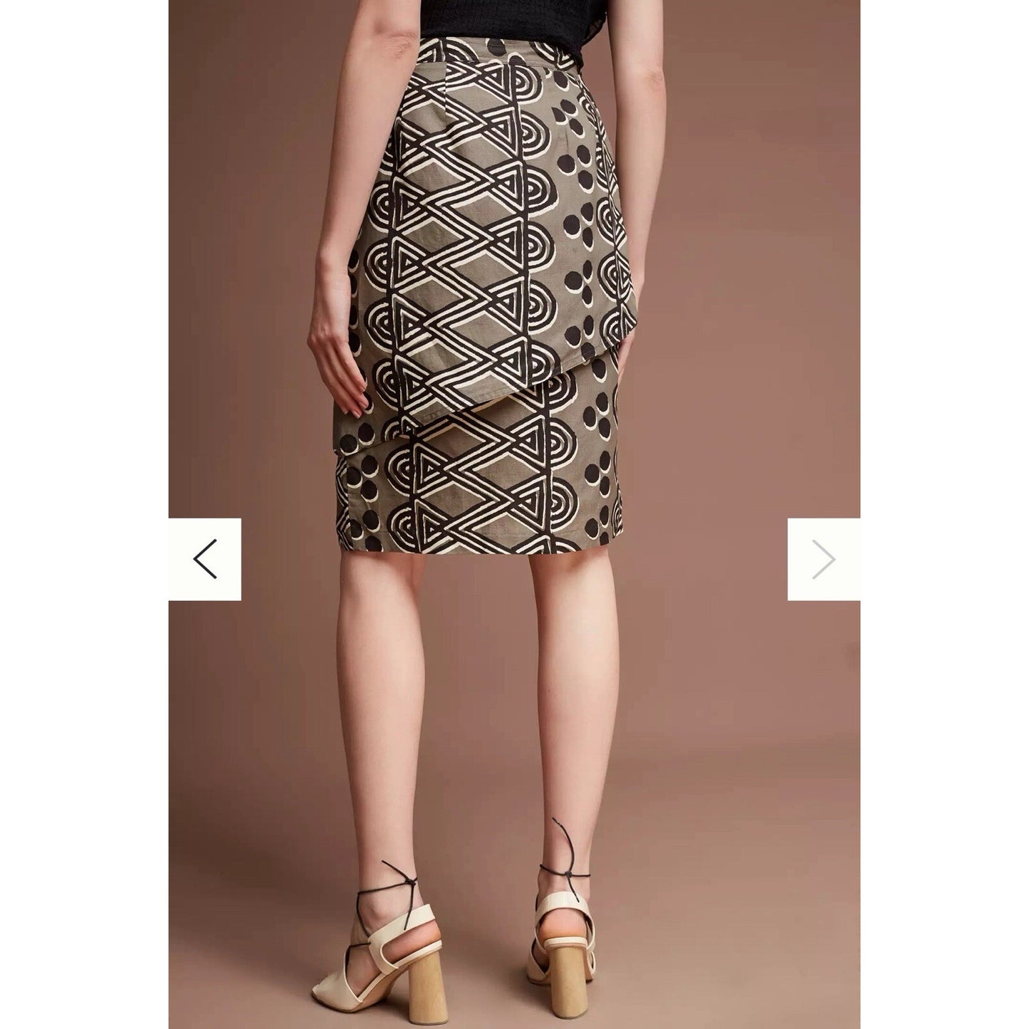 Maeve by Anthropologie Edessa Tribal Print Skirt Sz 00P Faux Wrap Sarong African