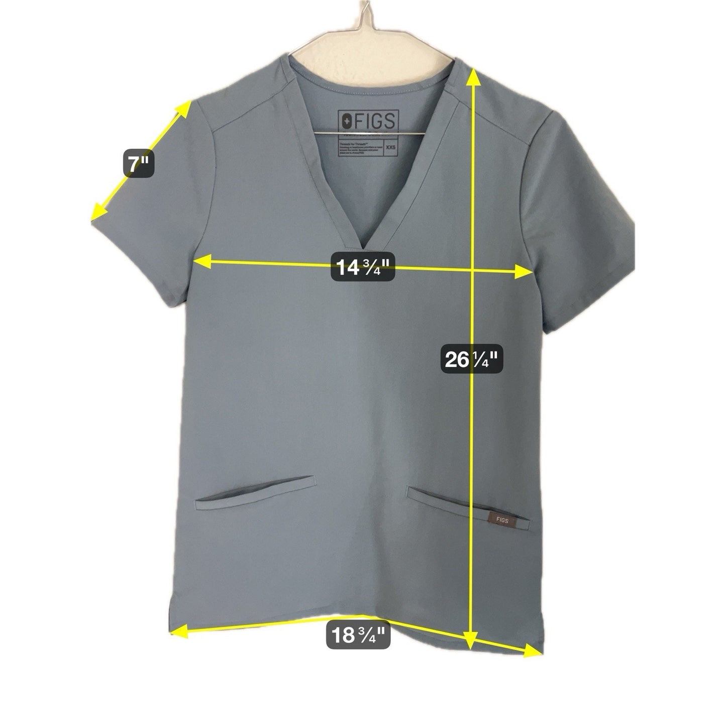 FIGS Casma Two Pocket Women’s Scrub Top PO# 1425 Size XXS Style # FW1100