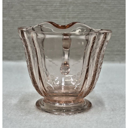 1980s Indiana Glass Pink Madrid Pattern Creamer Replacement Made in USA