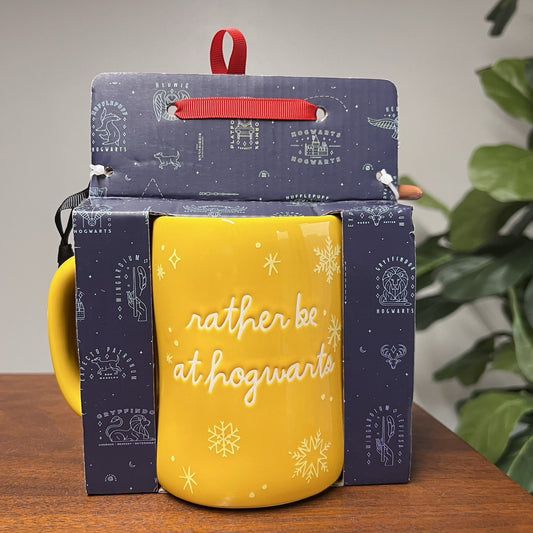 Rae Dunn x Harry Potter Hufflepuff Mug Color Changing Stir Wand Collectible