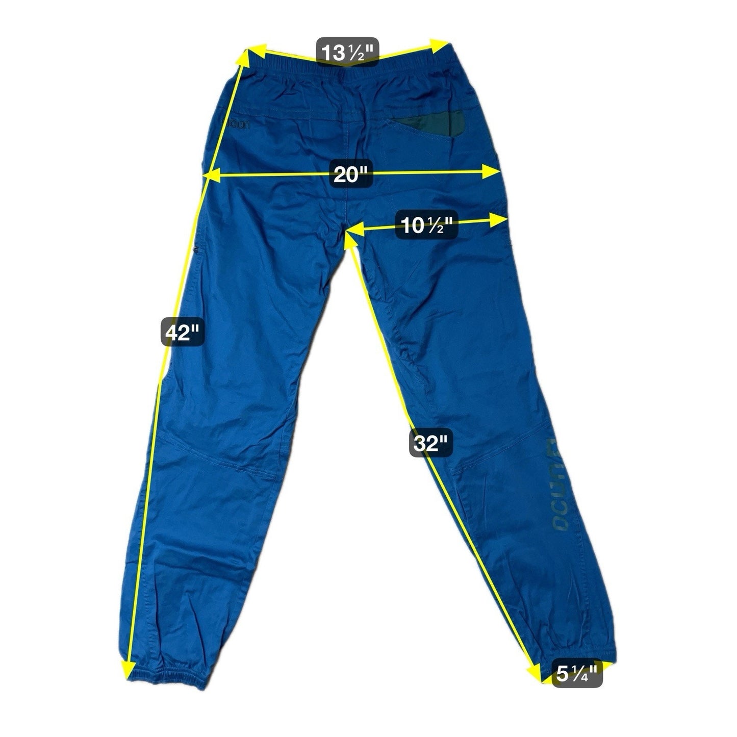NWT Ocun Jaws Men’s Rock Climbing Pants Large Deep Water Blue Bouldering Outdoor