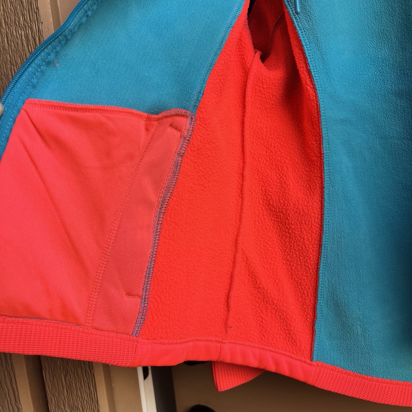 Swiss Tech Fleece Lined Women’s Coat Jacket (L) 12/14 Glow Neon Hood Full Zip