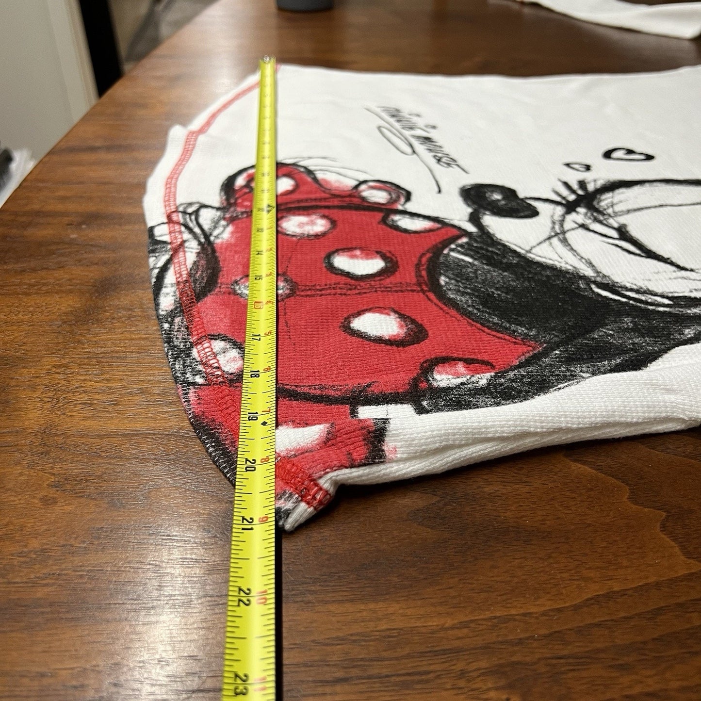 Disney Store Minnie Mouse XL Thermal Long Sleeve Shirt Sketch Retro