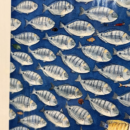 RARE Artifact Wooden Jigsaw Puzzle 355 Pieces “Fishies” by Jethro Buck