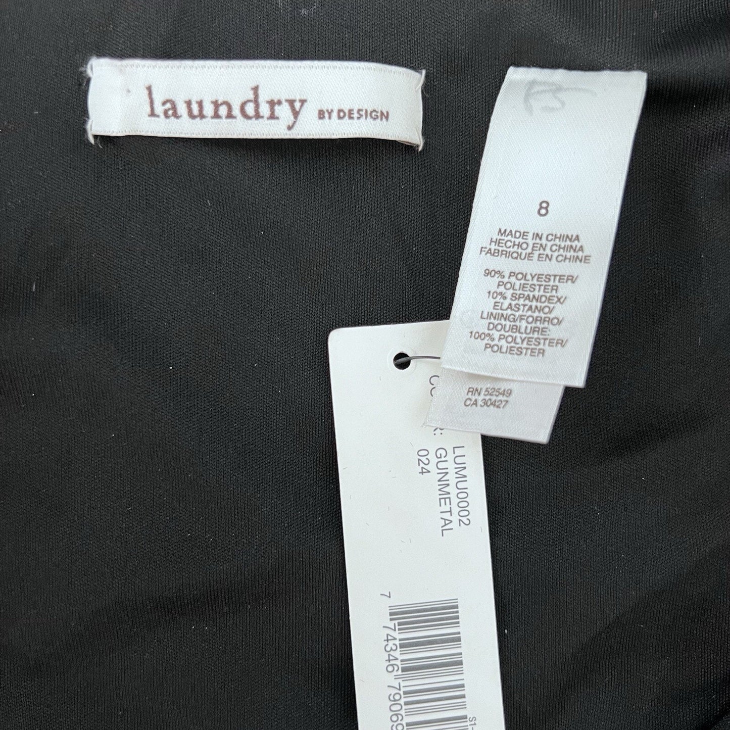 NWT $175 Laundry by Shelli Segal (8) Velvet Twist Front Midi Long Sleeve Dress
