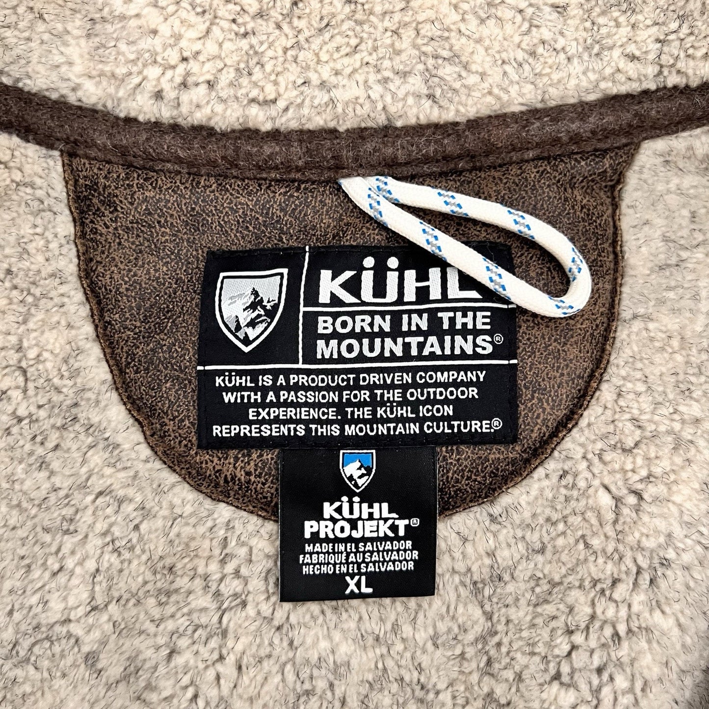 NWOT Kuhl XL Women's Dani Sherpa Trench Brown Wool Faux Leather Removable Hood