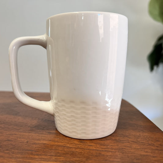 4 United Airlines Basketweave Galileo Watermark White Mug Retro Travel Cafe Mod