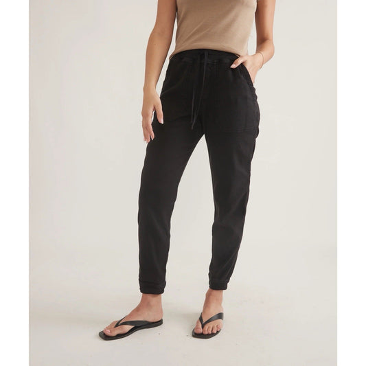 Two Pair Marine Layer (M) Luna Joggers 28” Relaxed Stretch Green Black High Rise