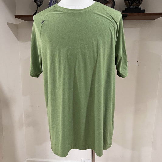 Rhone XL Reign Short Sleeve T-Shirt Mens Slimfit Green Raglan UPF 50+ Anti Odor