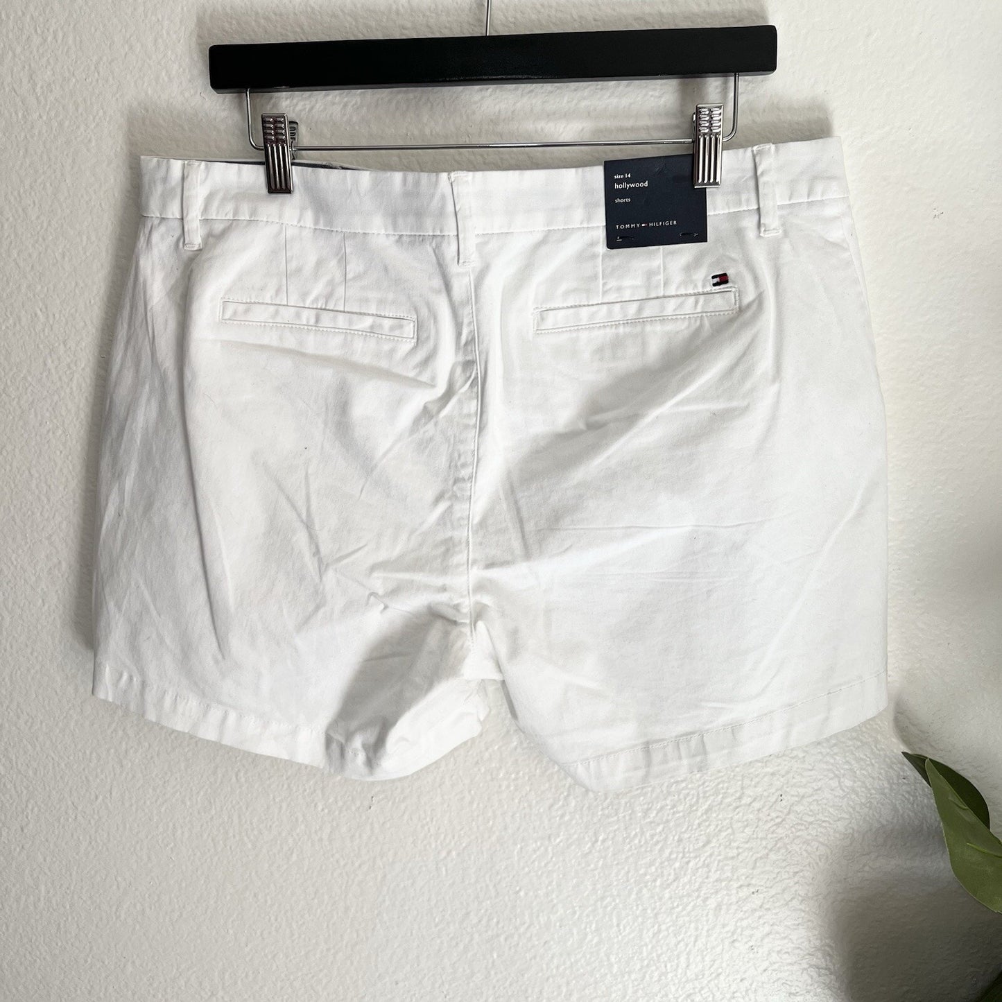 NWT Tommy Hilfiger (14) White Hollywood Chino Shorts 5" Stretch Classic Preppy