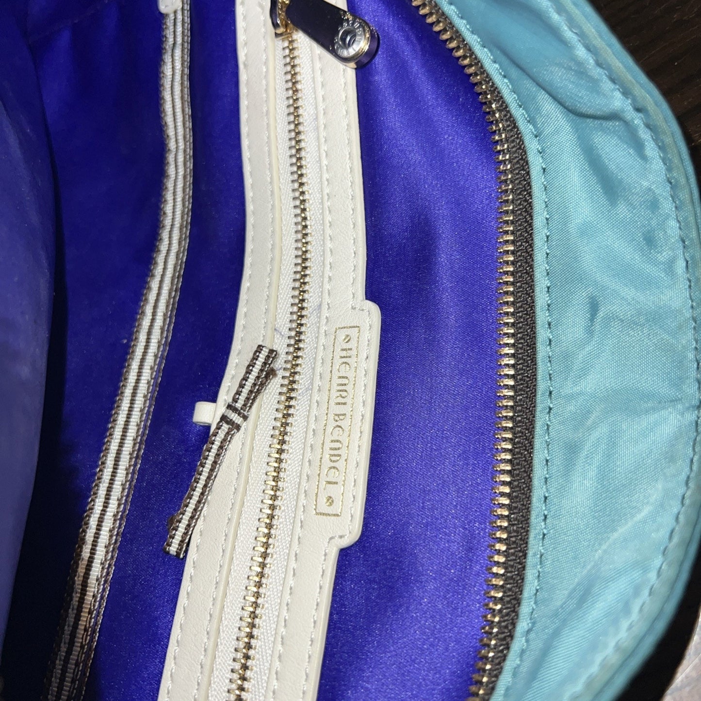Henri Bendel Jetsetter Crossbody Shoulder Bag Teal 13x13