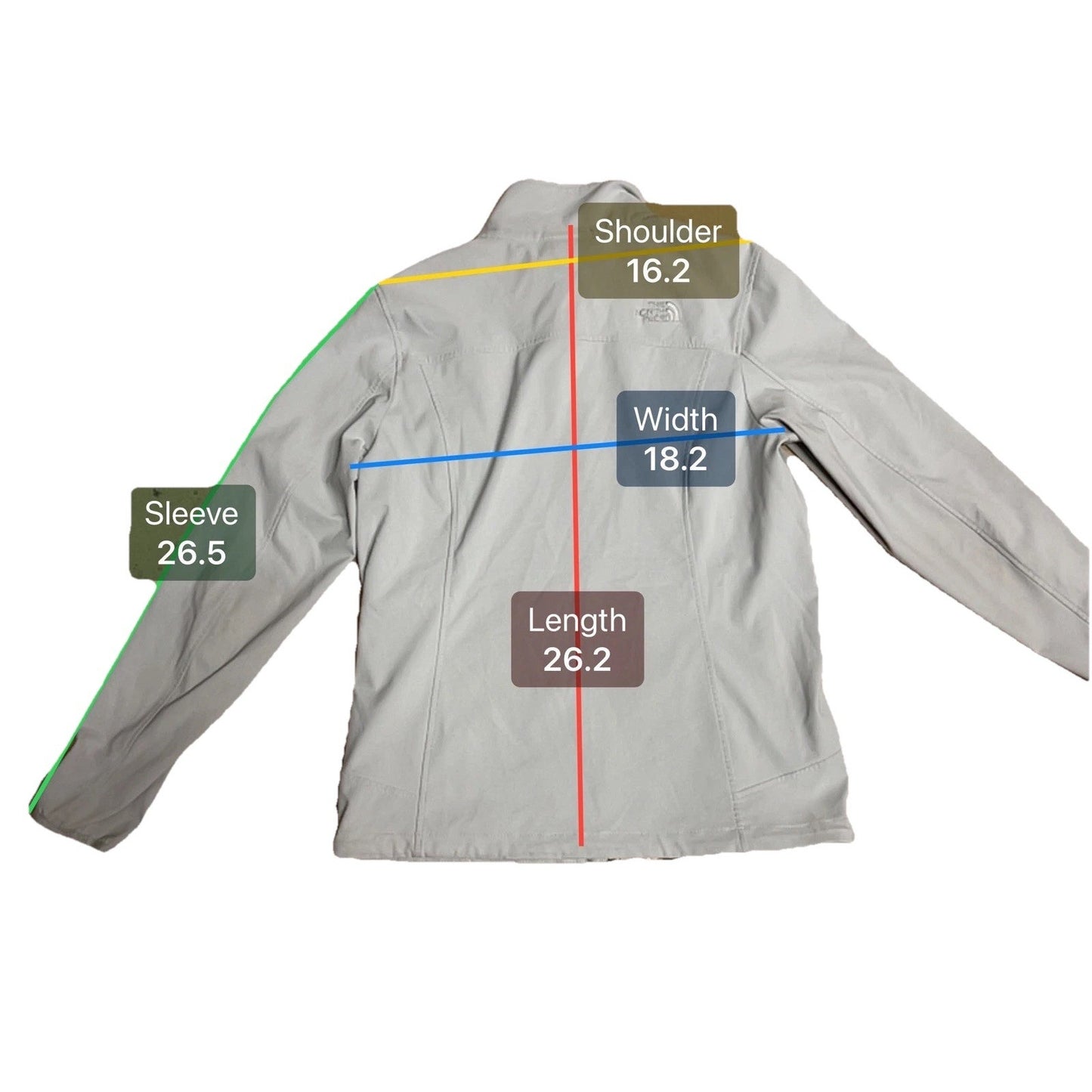 North Face Women’s Jacket Apex (L) Softshell Gray Full Zip
