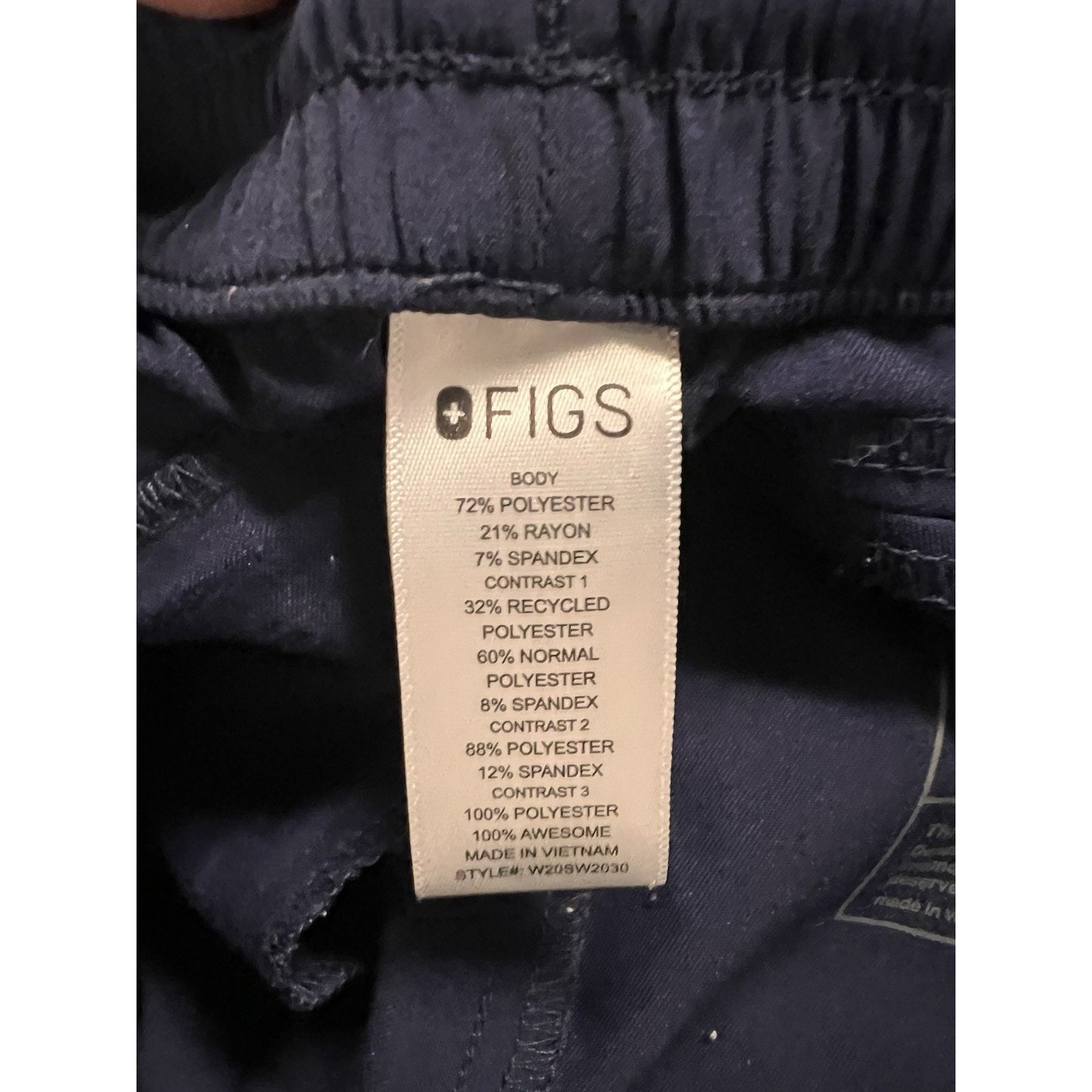 FIGS Navy Jogger Scrub Pants Mens Size S
