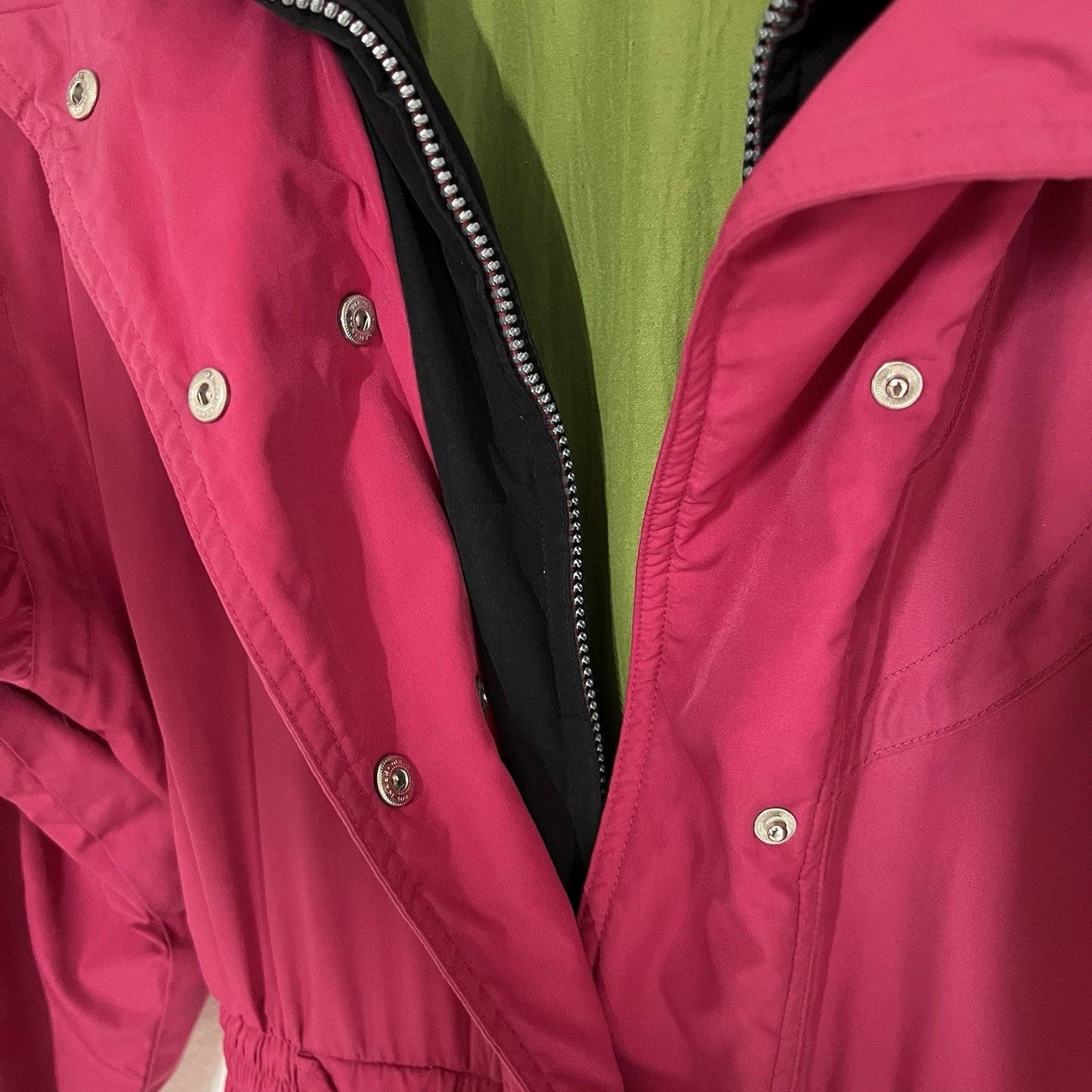 Vintage 90s BOGNER Convertible Ski Suit Sz 8 Pink Helicopter Power Skiing