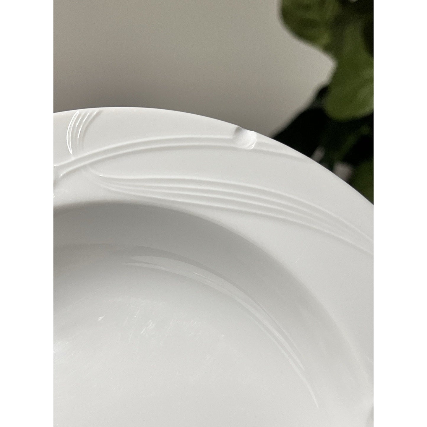 6 x Mikasa Classic Flair White Rim Soup Bowls 9” Calla Lily Helen Uglow