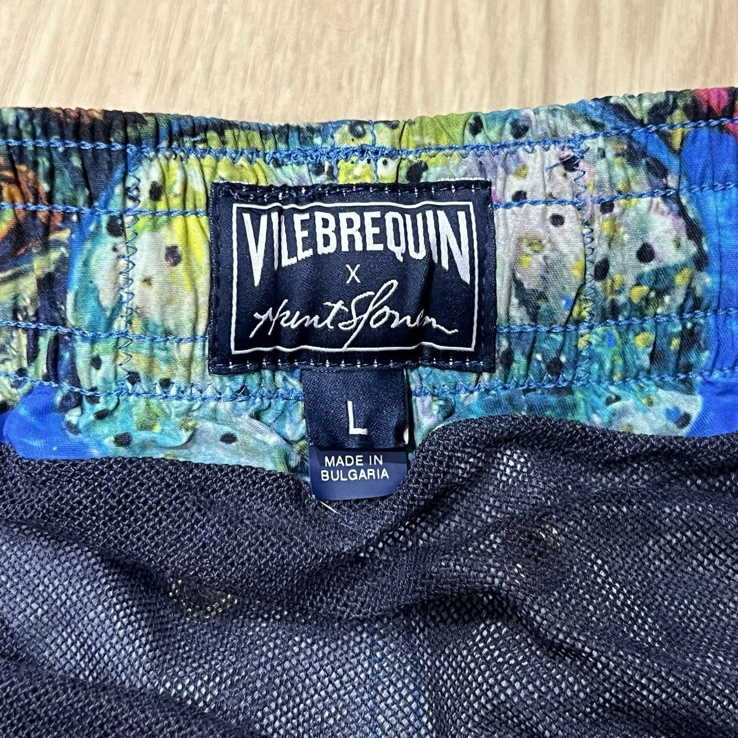 Vilebrequin x Hunt Slonem (L) Swim Trunks Shorts Turtle Limited Edition 5”