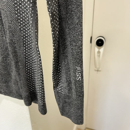 Figs Salta Seamless 1/4 Zip Longsleeve (S) Underscrub Graphite Gray Mock Neck