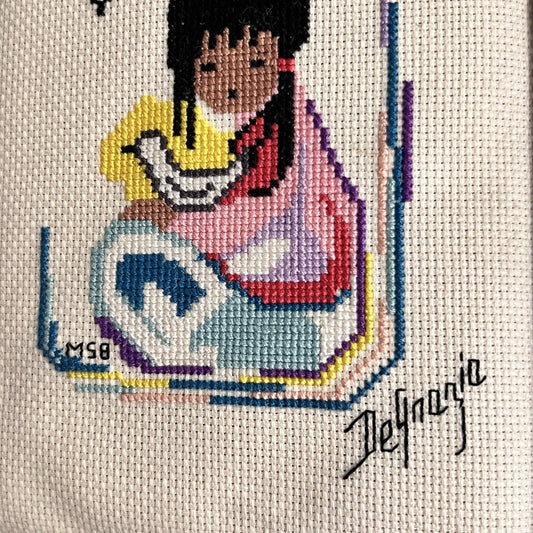 De Grazia Needlepoint Wood Framed