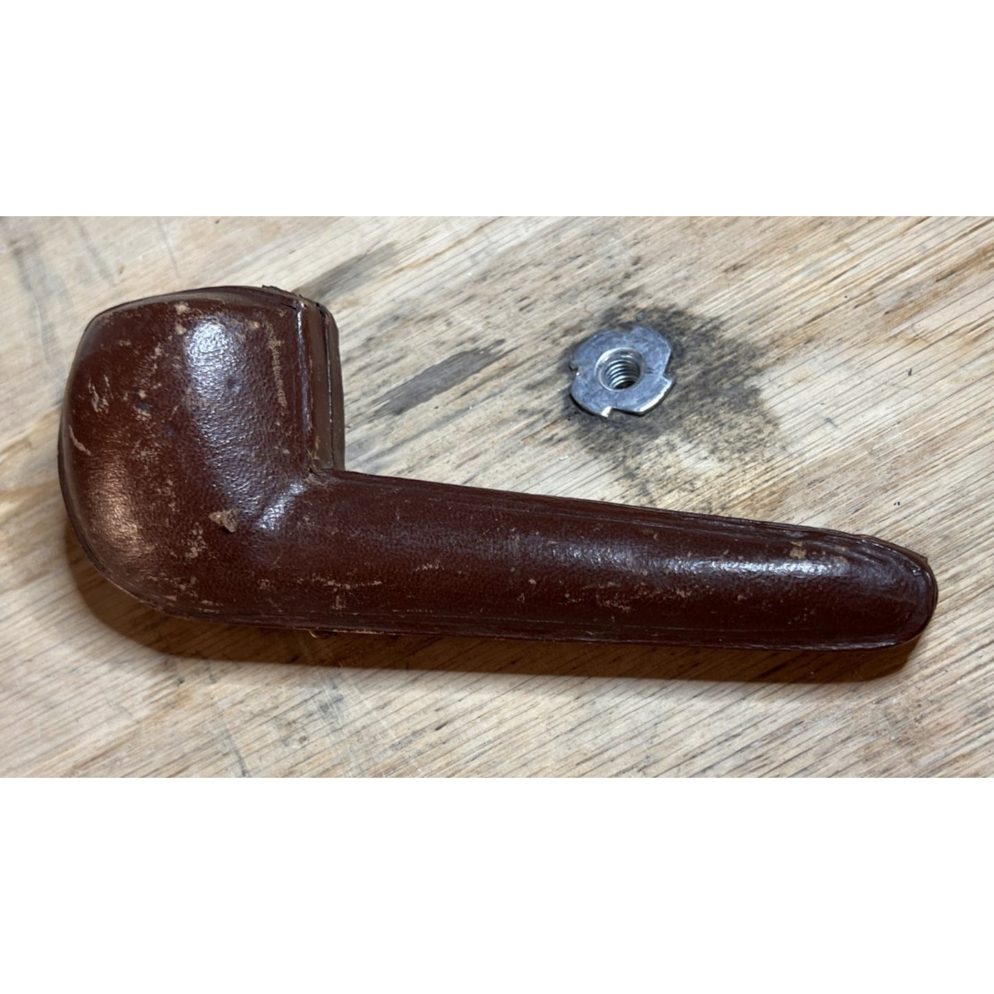 Vintage Meerschaum Brown Formed Padded Straight Billiard Pipe Case