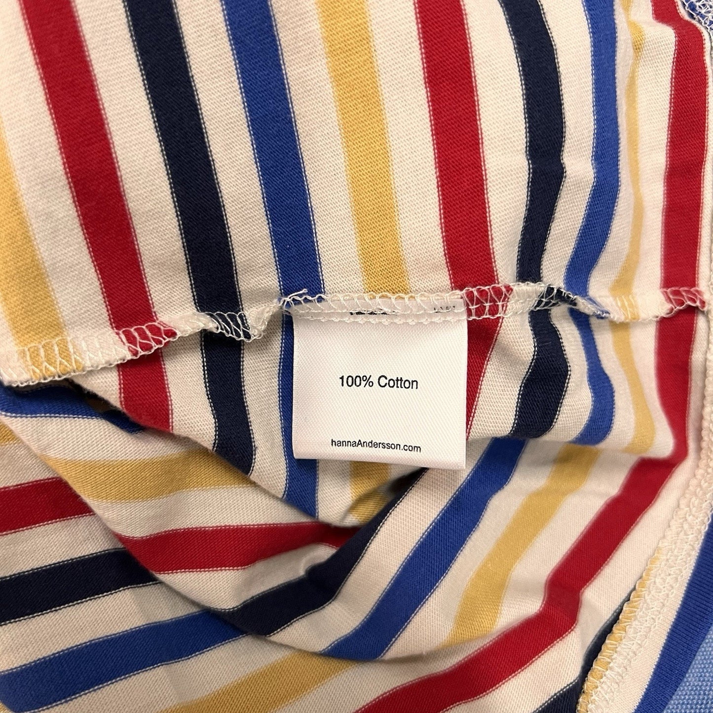 Hanna Andersson Girls Sz 6/7 Vintage Retro Summer Dress Cotton Stripe Sz 120