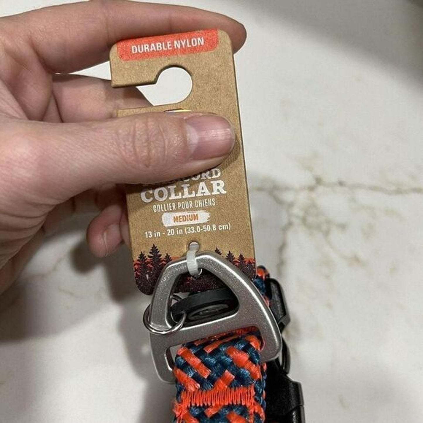 NWT Paracord M Dog Collar Reflective Unisex 13-20" Arcadia Trail Orange Blue